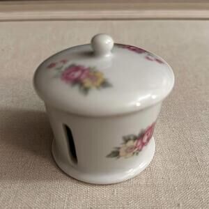 Vintage Gift Co. Porcelain Posatge Stamp dispenser roses pattern